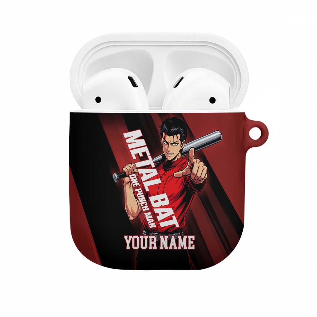 Personalized Metal Bat AirPods Case One Punch Man Baseball Crossover Design