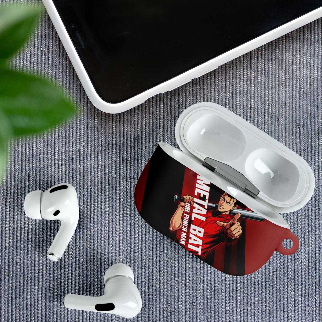 Personalized Metal Bat AirPods Case One Punch Man Baseball Crossover Design