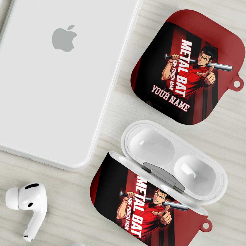 Personalized Metal Bat AirPods Case One Punch Man Baseball Crossover Design