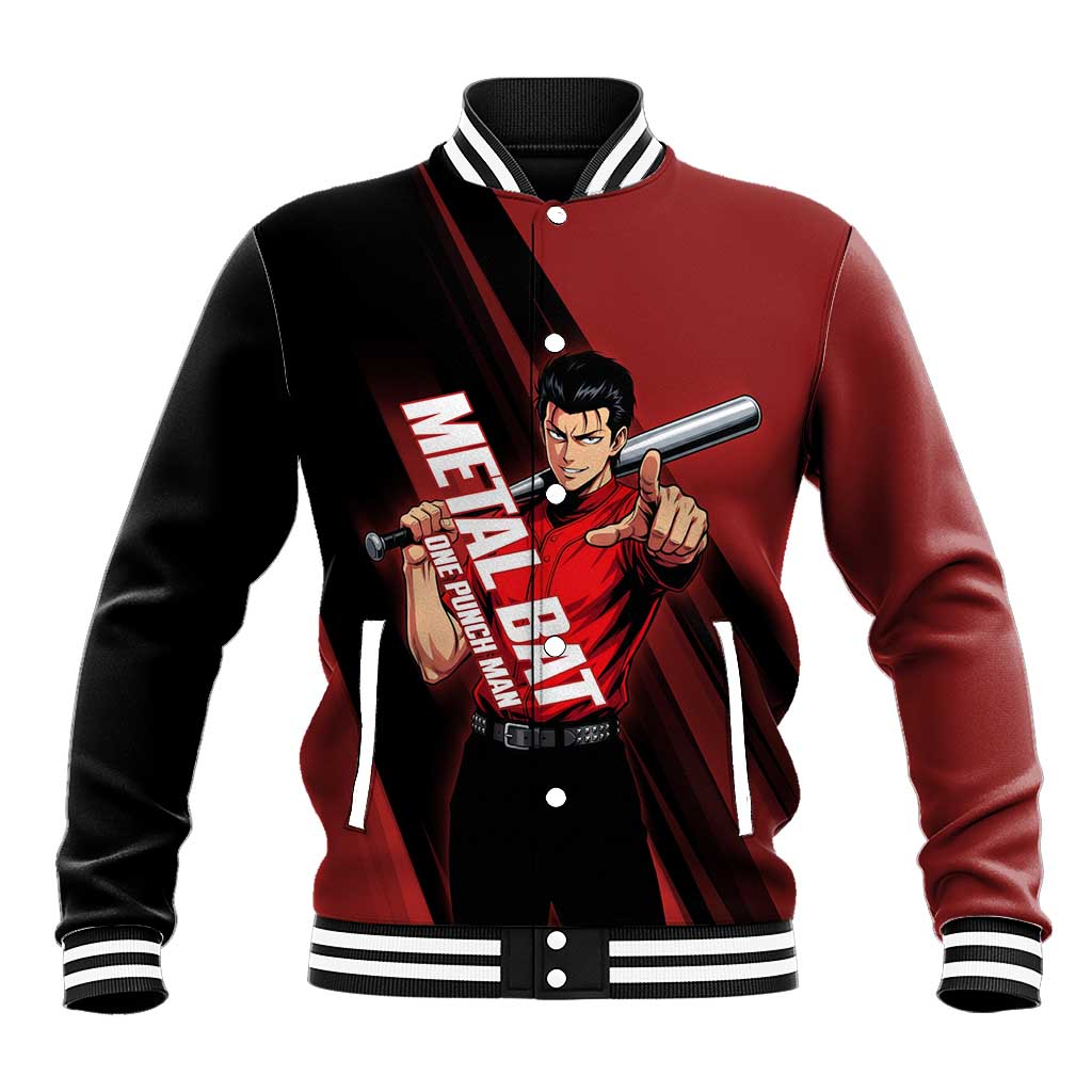 Personalized Metal Bat Baseball Jacket One Punch Man Baseball Crossover Design