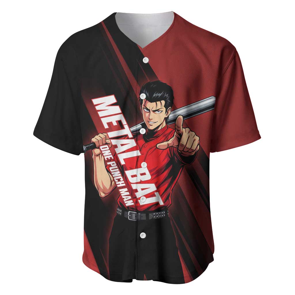 Personalized Metal Bat Baseball Jersey One Punch Man Baseball Crossover Design