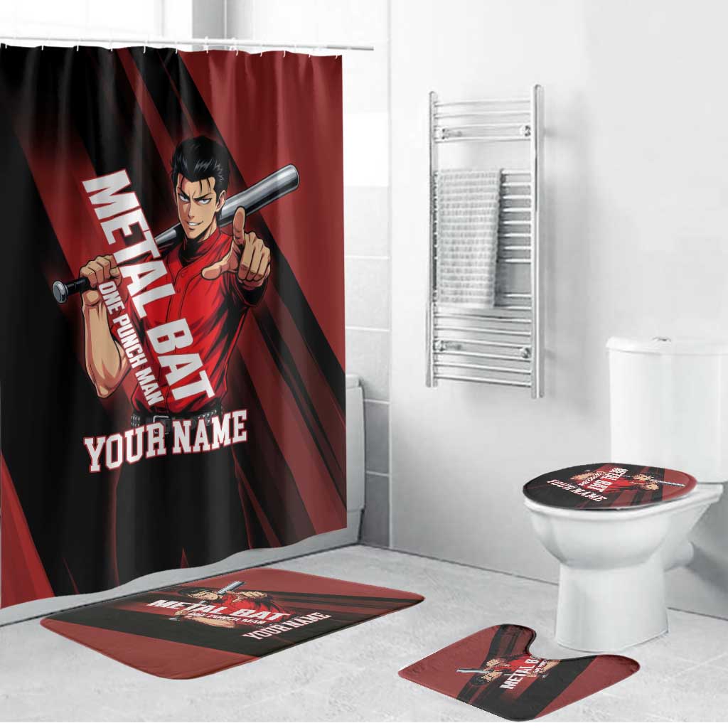 Personalized Metal Bat Bathroom Set One Punch Man Baseball Crossover Design