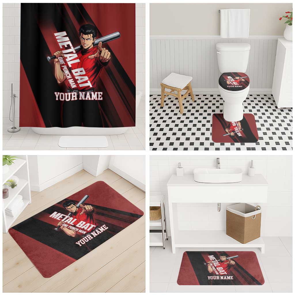 Personalized Metal Bat Bathroom Set One Punch Man Baseball Crossover Design