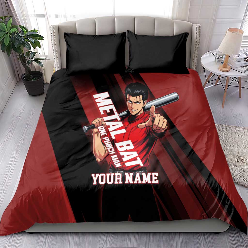 Personalized Metal Bat Bedding Set One Punch Man Baseball Crossover Design