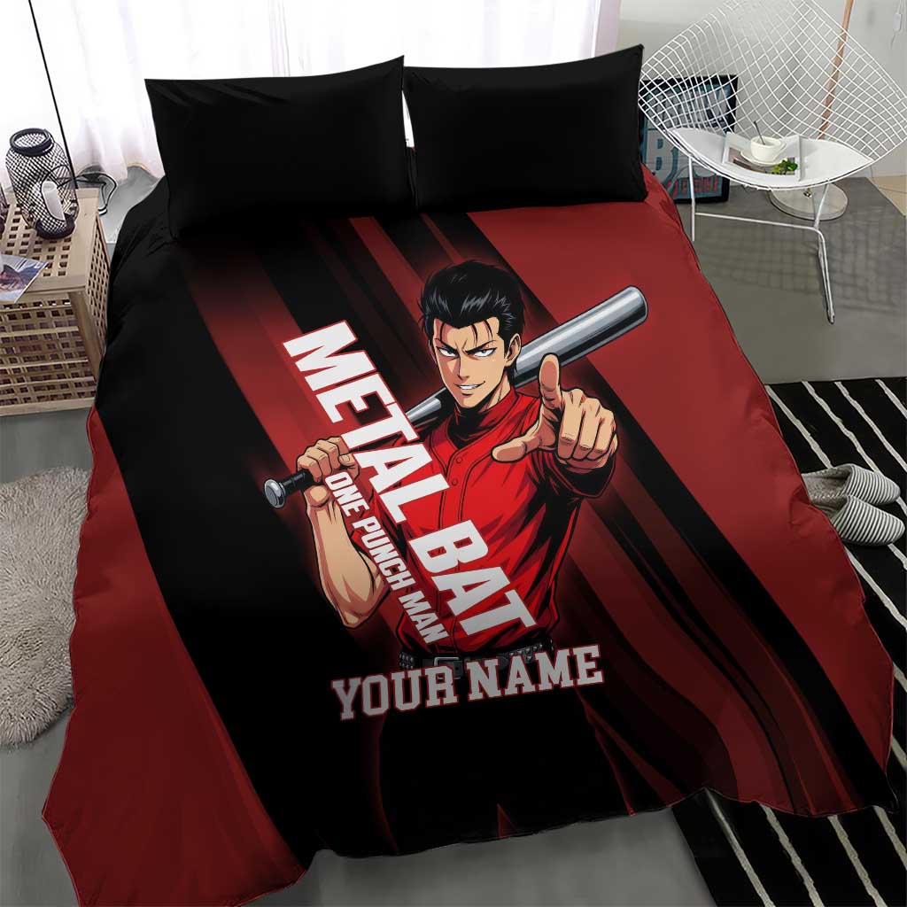 Personalized Metal Bat Bedding Set One Punch Man Baseball Crossover Design
