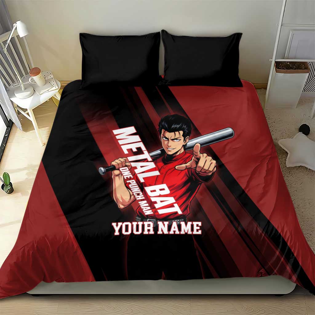 Personalized Metal Bat Bedding Set One Punch Man Baseball Crossover Design