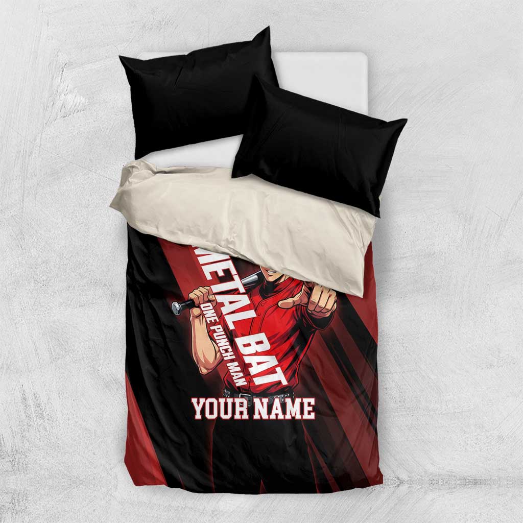 Personalized Metal Bat Bedding Set One Punch Man Baseball Crossover Design