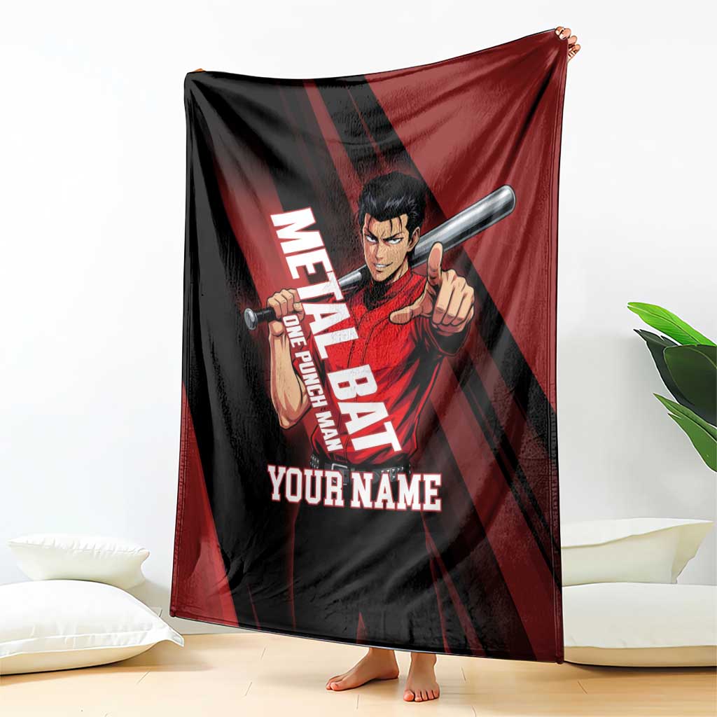 Personalized Metal Bat Blanket One Punch Man Baseball Crossover Design
