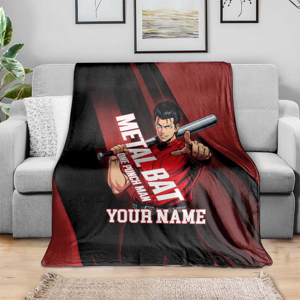 Personalized Metal Bat Blanket One Punch Man Baseball Crossover Design