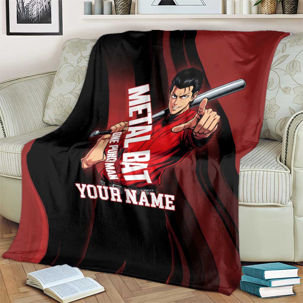Personalized Metal Bat Blanket One Punch Man Baseball Crossover Design