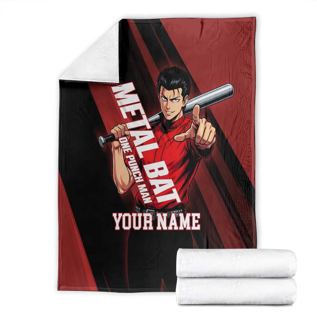 Personalized Metal Bat Blanket One Punch Man Baseball Crossover Design