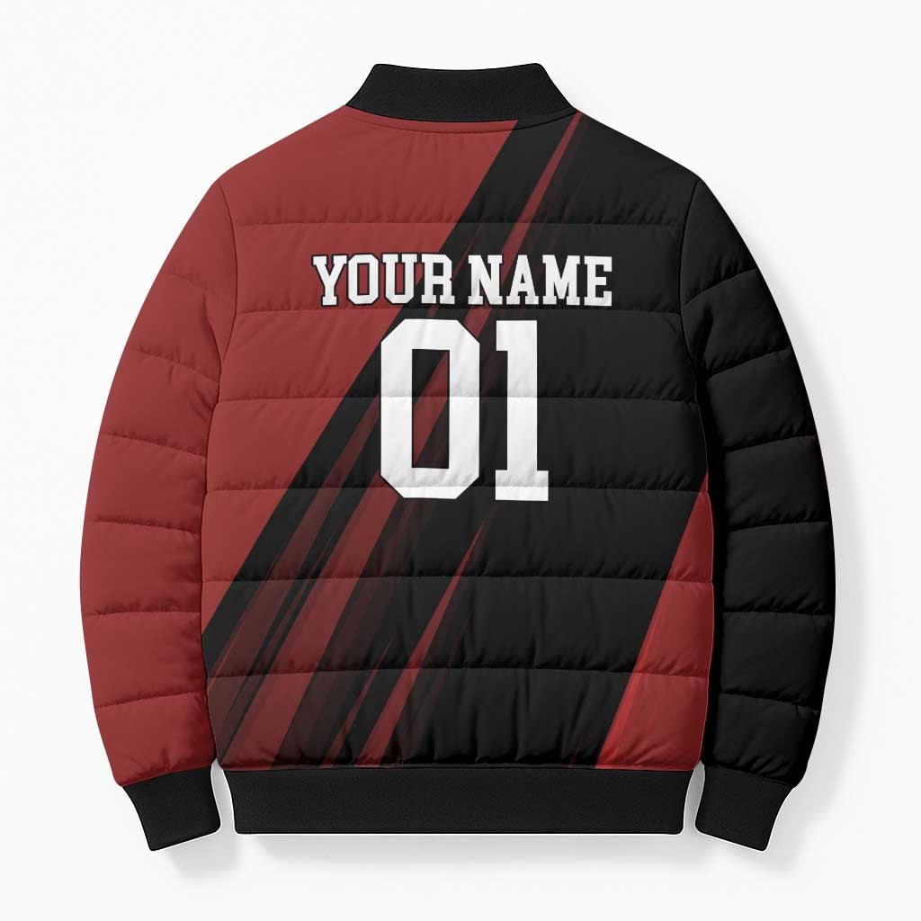 Personalized Metal Bat Bomber Puffer Jacket One Punch Man Baseball Crossover Design
