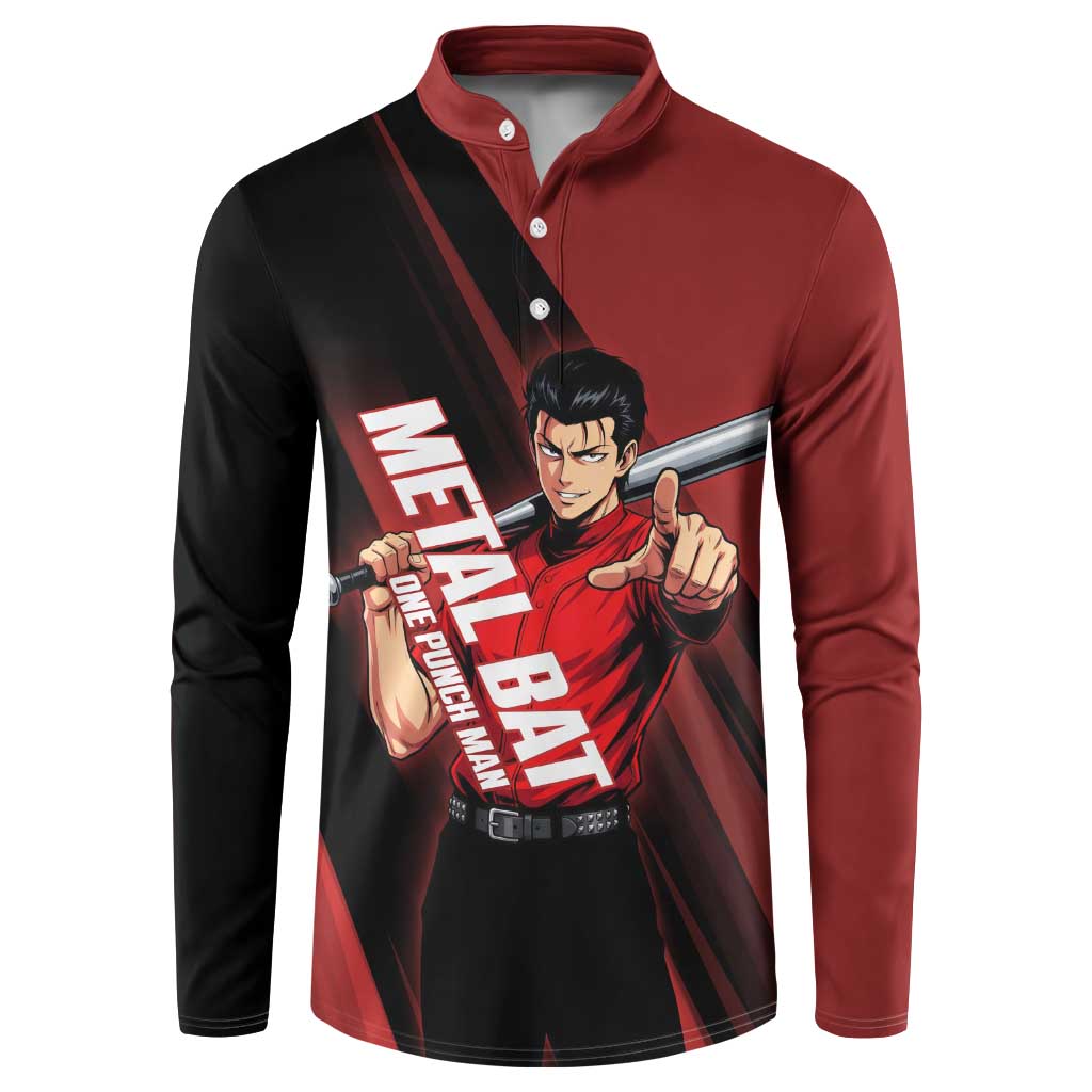 Personalized Metal Bat Button Sweatshirt One Punch Man Baseball Crossover Design