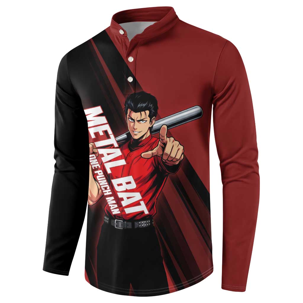 Personalized Metal Bat Button Sweatshirt One Punch Man Baseball Crossover Design
