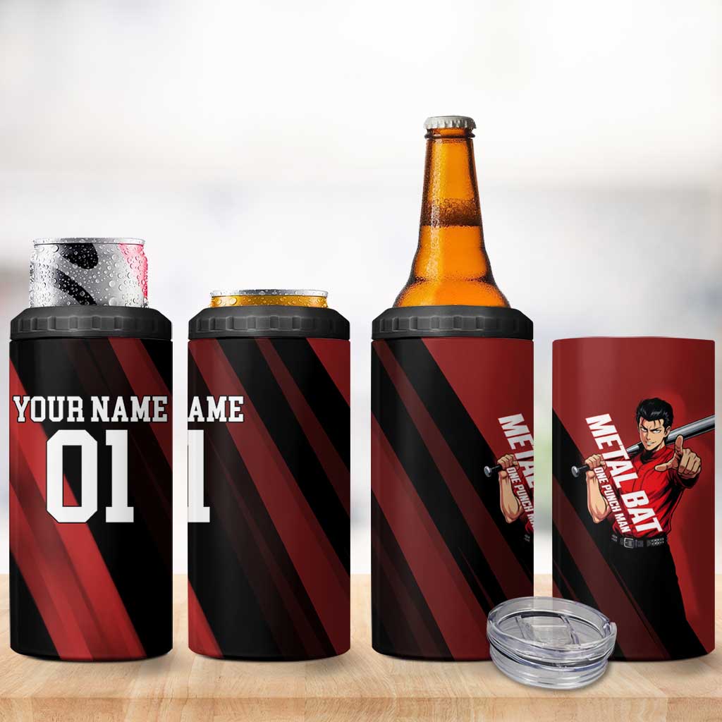 Personalized Metal Bat 4 in 1 Can Cooler Tumbler One Punch Man Baseball Crossover Design