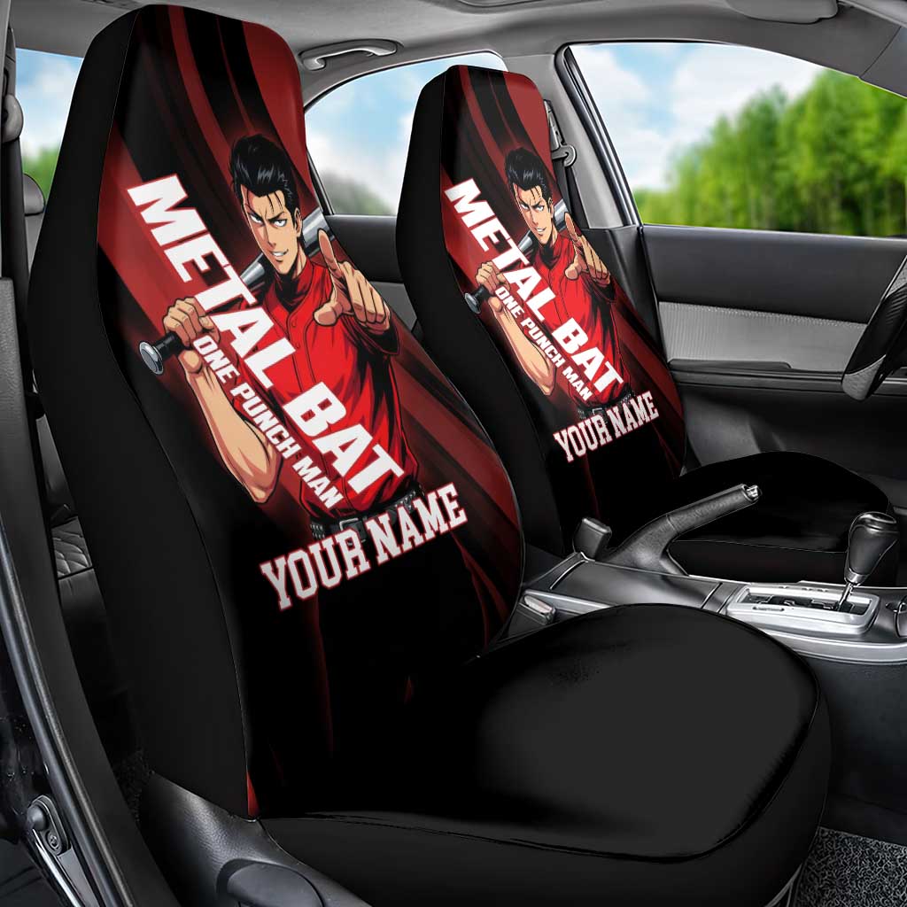 Personalized Metal Bat Car Seat Cover One Punch Man Baseball Crossover Design