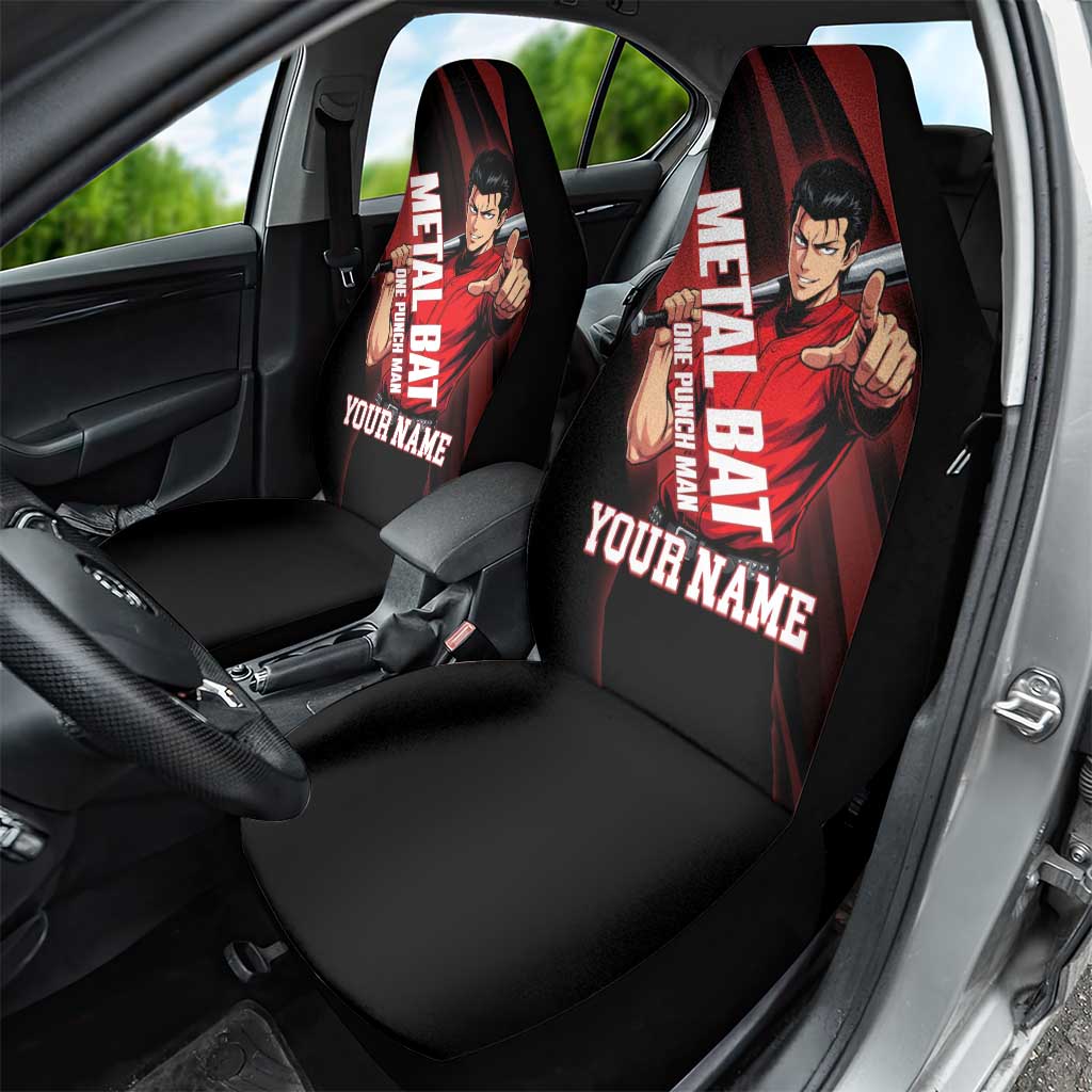 Personalized Metal Bat Car Seat Cover One Punch Man Baseball Crossover Design