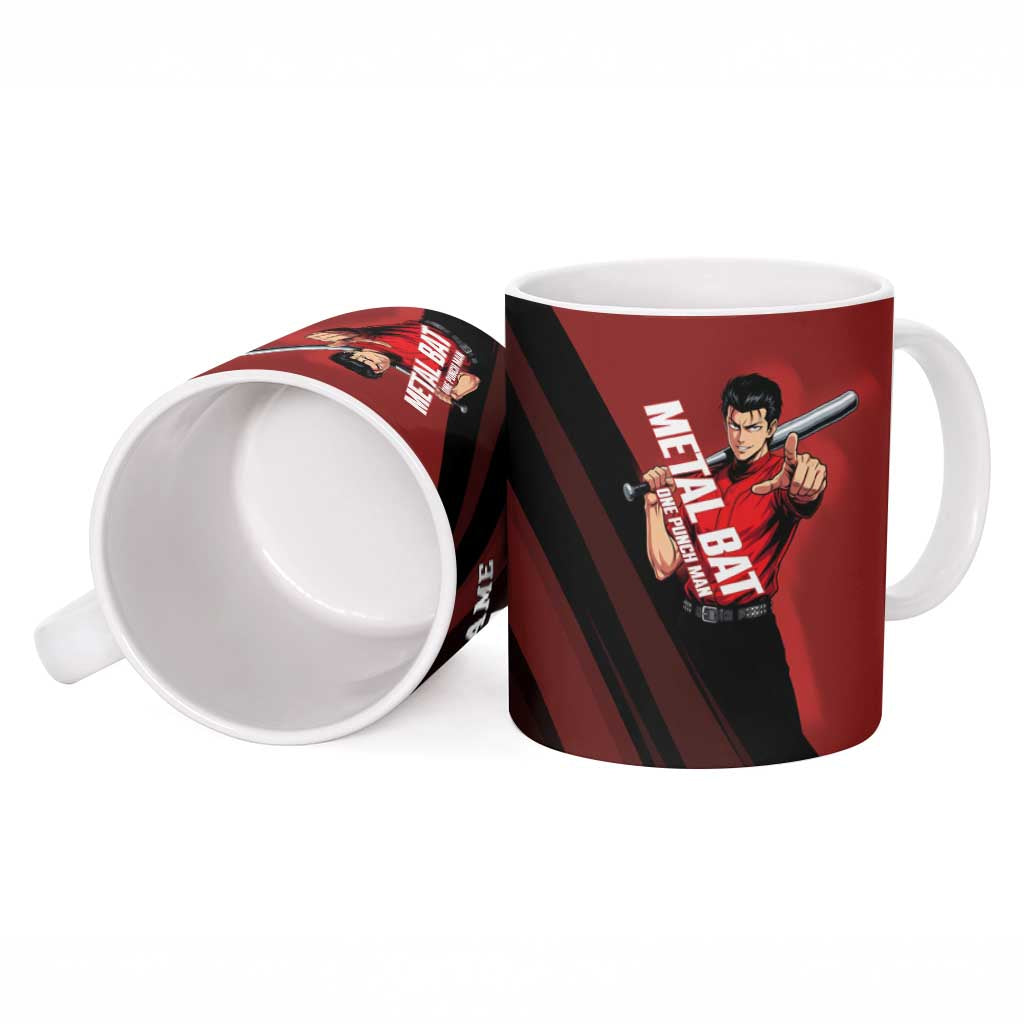 Personalized Metal Bat Ceramic Mug One Punch Man Baseball Crossover Design