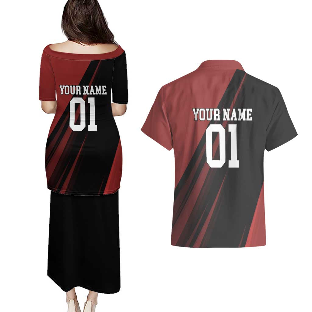 Personalized Metal Bat Couples Matching Puletasi and Hawaiian Shirt One Punch Man Baseball Crossover Design