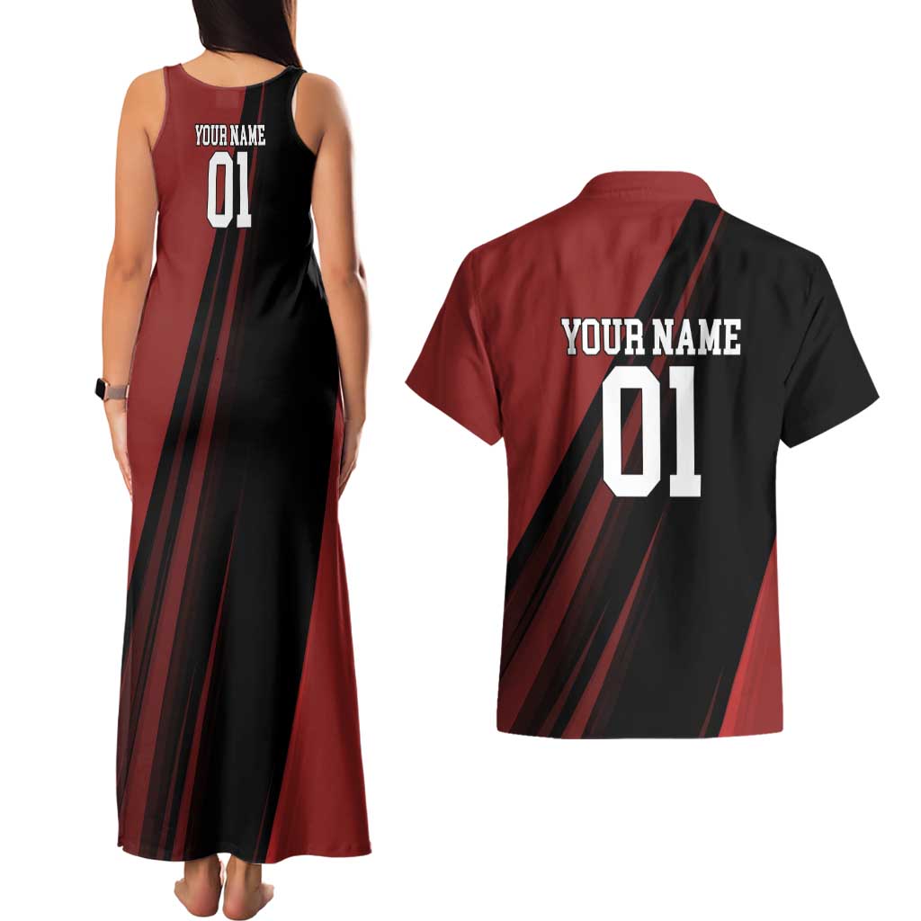Personalized Metal Bat Couples Matching Tank Maxi Dress and Hawaiian Shirt One Punch Man Baseball Crossover Design