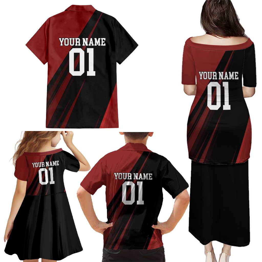 Personalized Metal Bat Family Matching Puletasi and Hawaiian Shirt One Punch Man Baseball Crossover Design