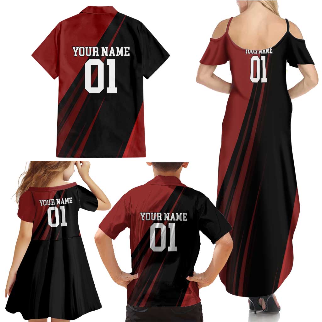 Personalized Metal Bat Family Matching Summer Maxi Dress and Hawaiian Shirt One Punch Man Baseball Crossover Design