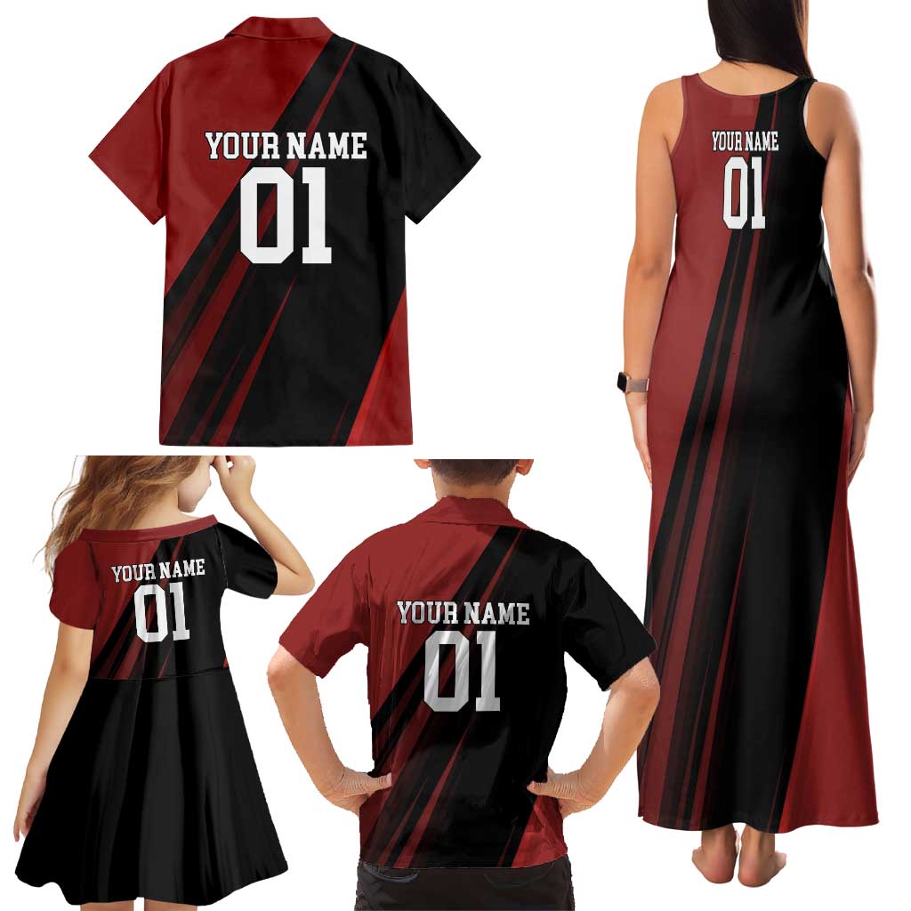 Personalized Metal Bat Family Matching Tank Maxi Dress and Hawaiian Shirt One Punch Man Baseball Crossover Design