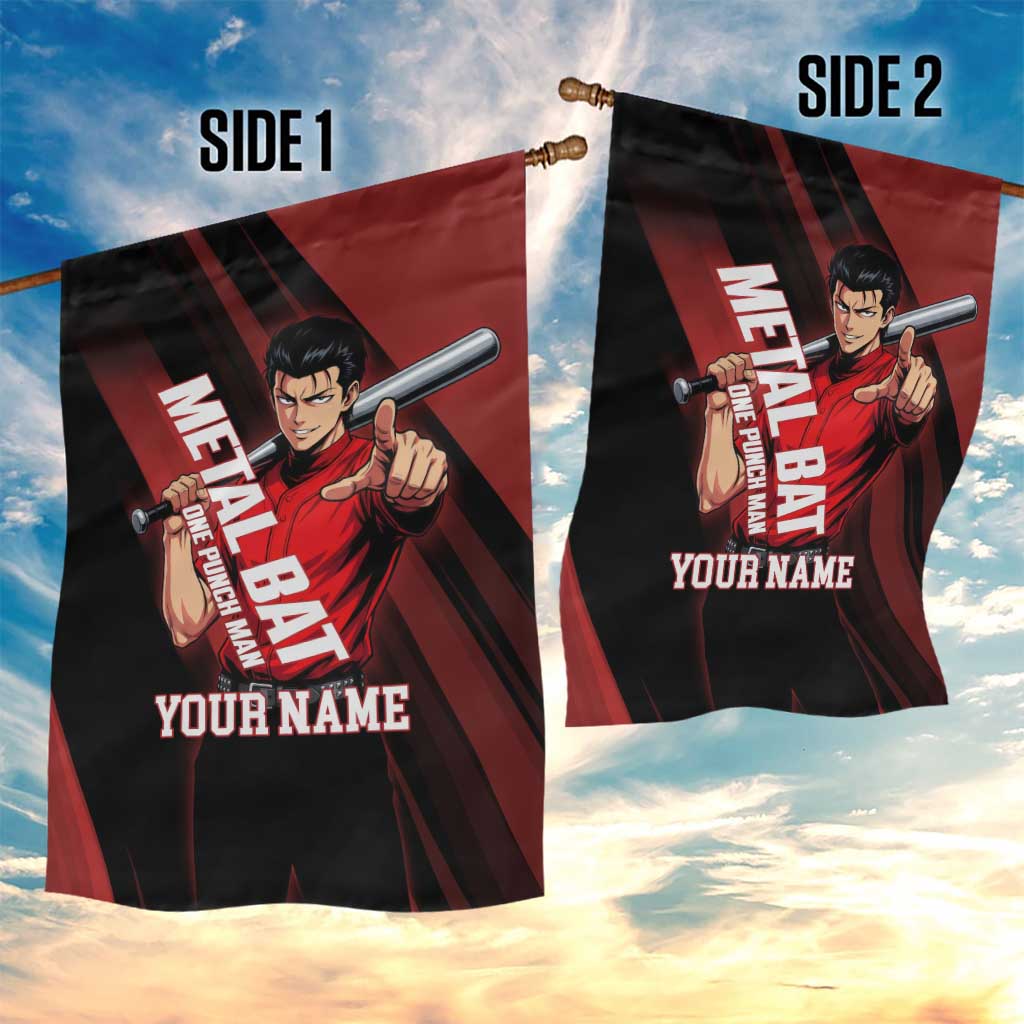 Personalized Metal Bat Garden Flag One Punch Man Baseball Crossover Design