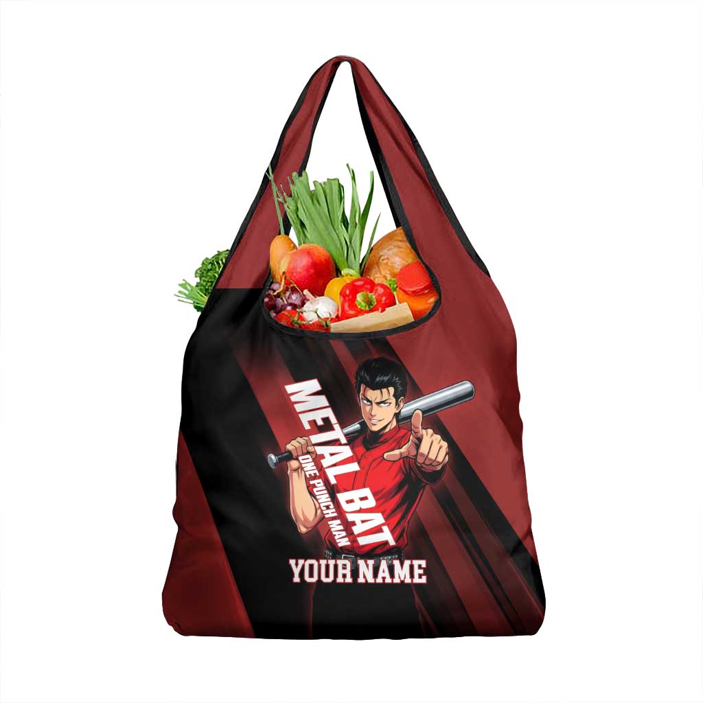 Personalized Metal Bat Grocery Bag One Punch Man Baseball Crossover Design