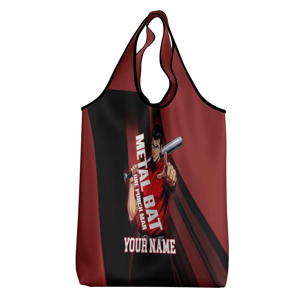 Personalized Metal Bat Grocery Bag One Punch Man Baseball Crossover Design