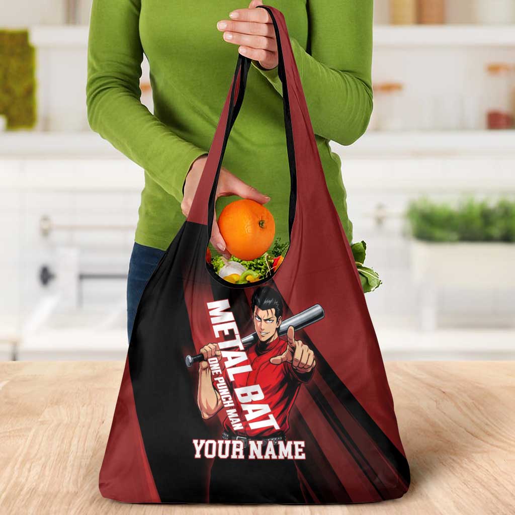 Personalized Metal Bat Grocery Bag One Punch Man Baseball Crossover Design