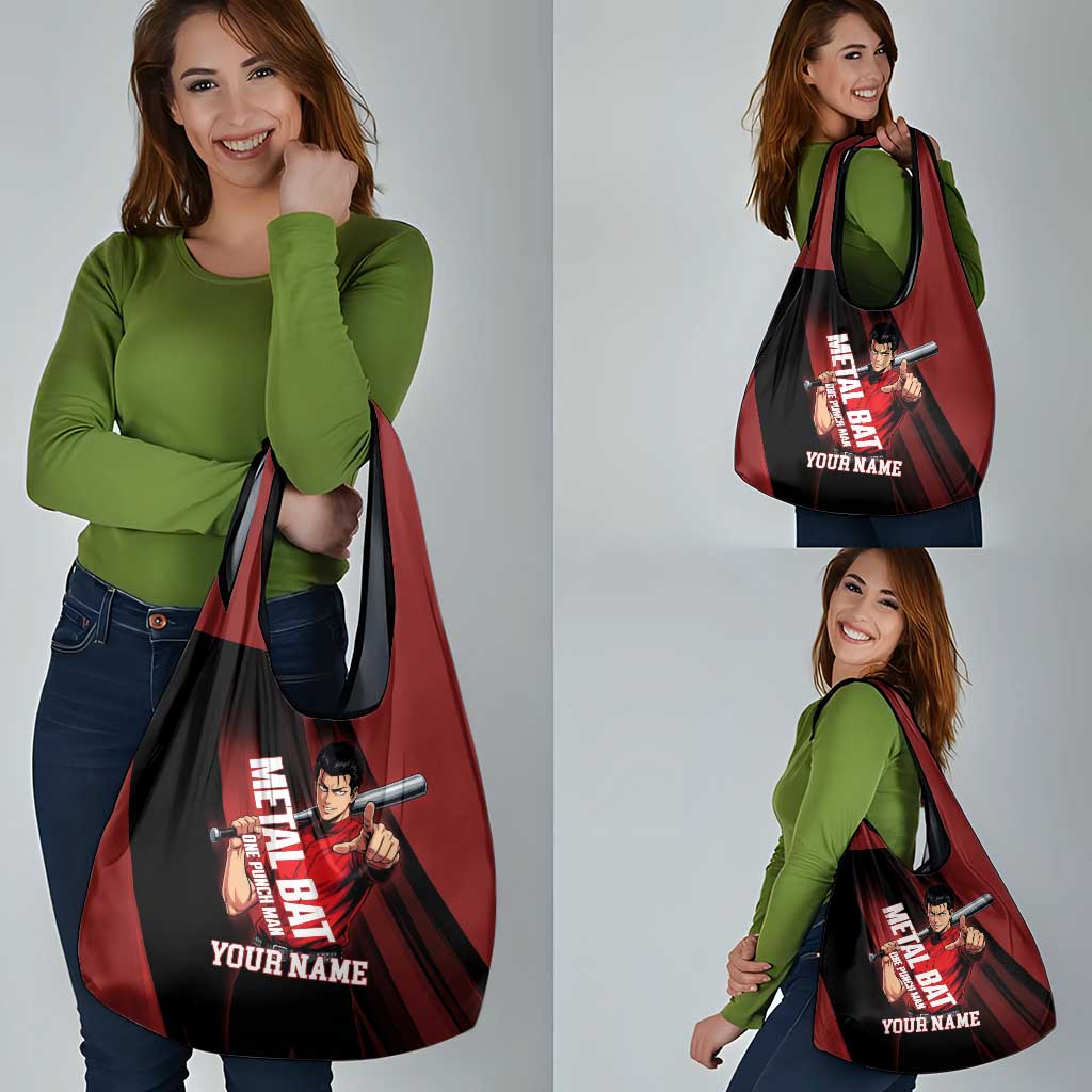 Personalized Metal Bat Grocery Bag One Punch Man Baseball Crossover Design