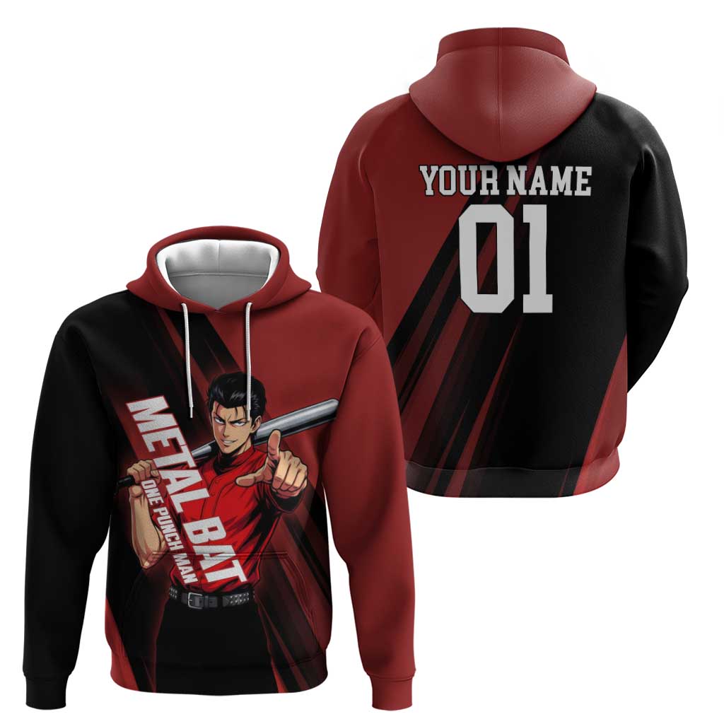Personalized Metal Bat Hoodie One Punch Man Baseball Crossover Design
