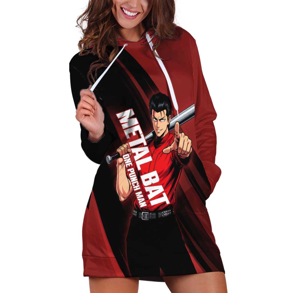 Personalized Metal Bat Hoodie Dress One Punch Man Baseball Crossover Design