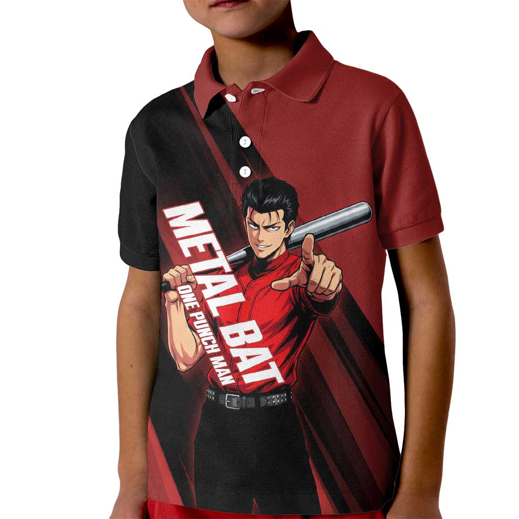 Personalized Metal Bat Kid Polo Shirt One Punch Man Baseball Crossover Design