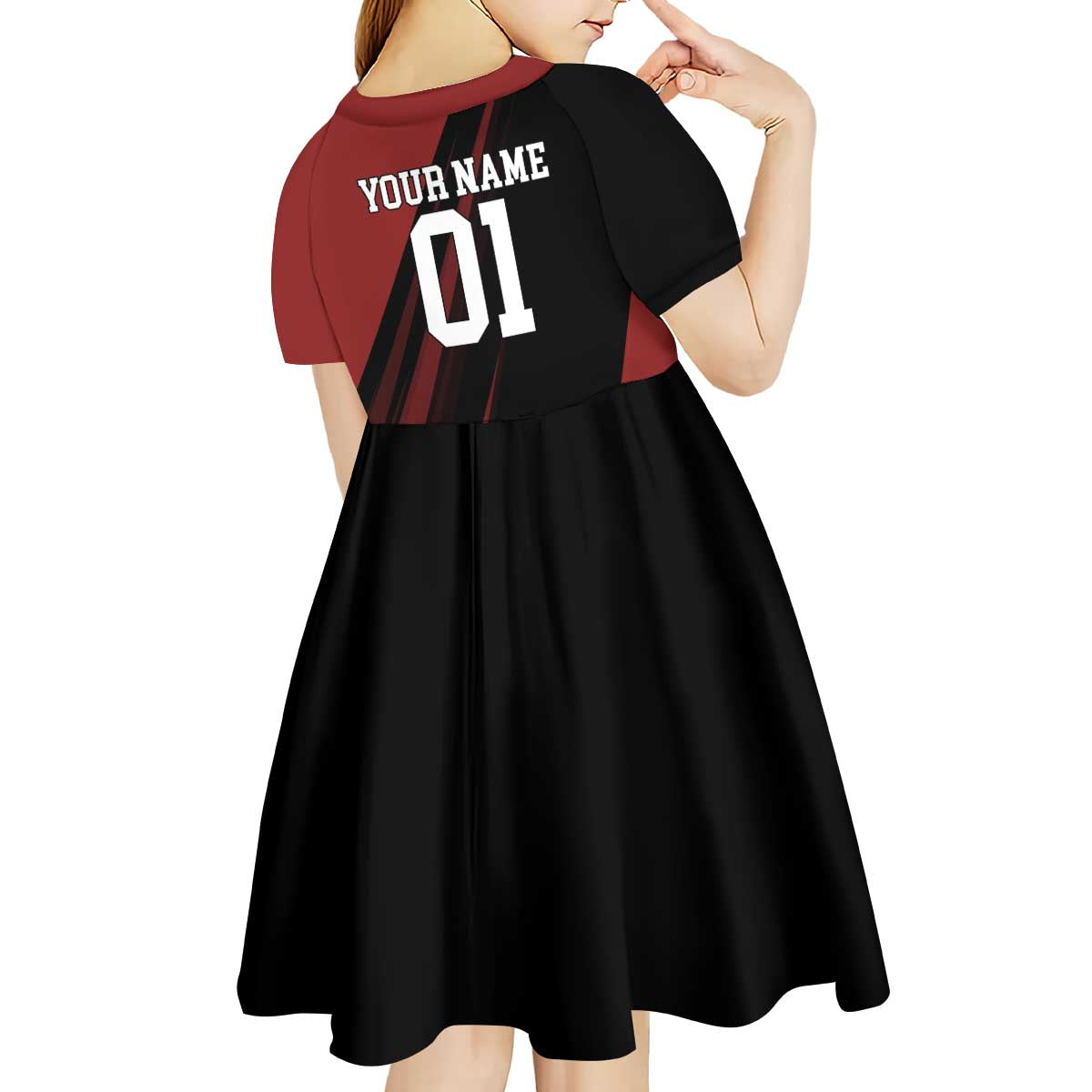 Personalized Metal Bat Kid Short Sleeve Dress One Punch Man Baseball Crossover Design