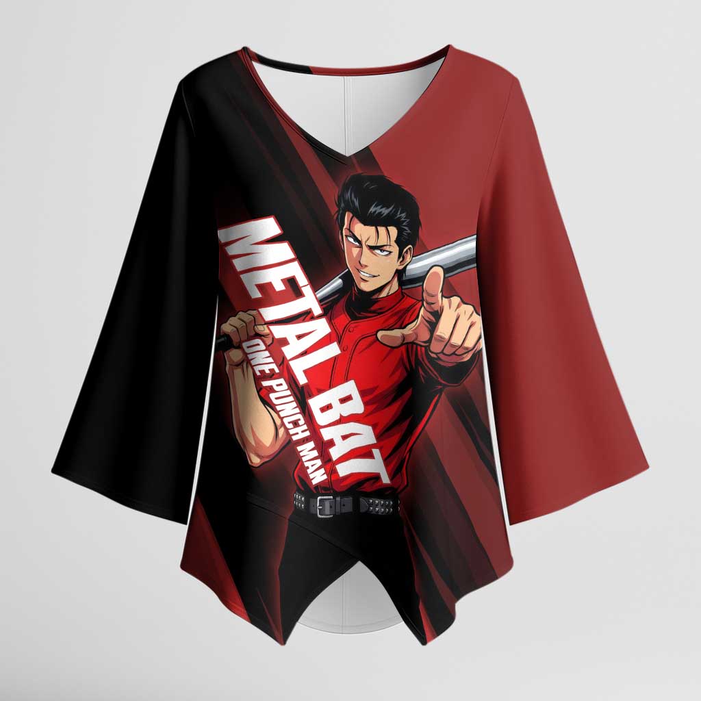 Personalized Metal Bat Kimono Sleeve Blouse One Punch Man Baseball Crossover Design