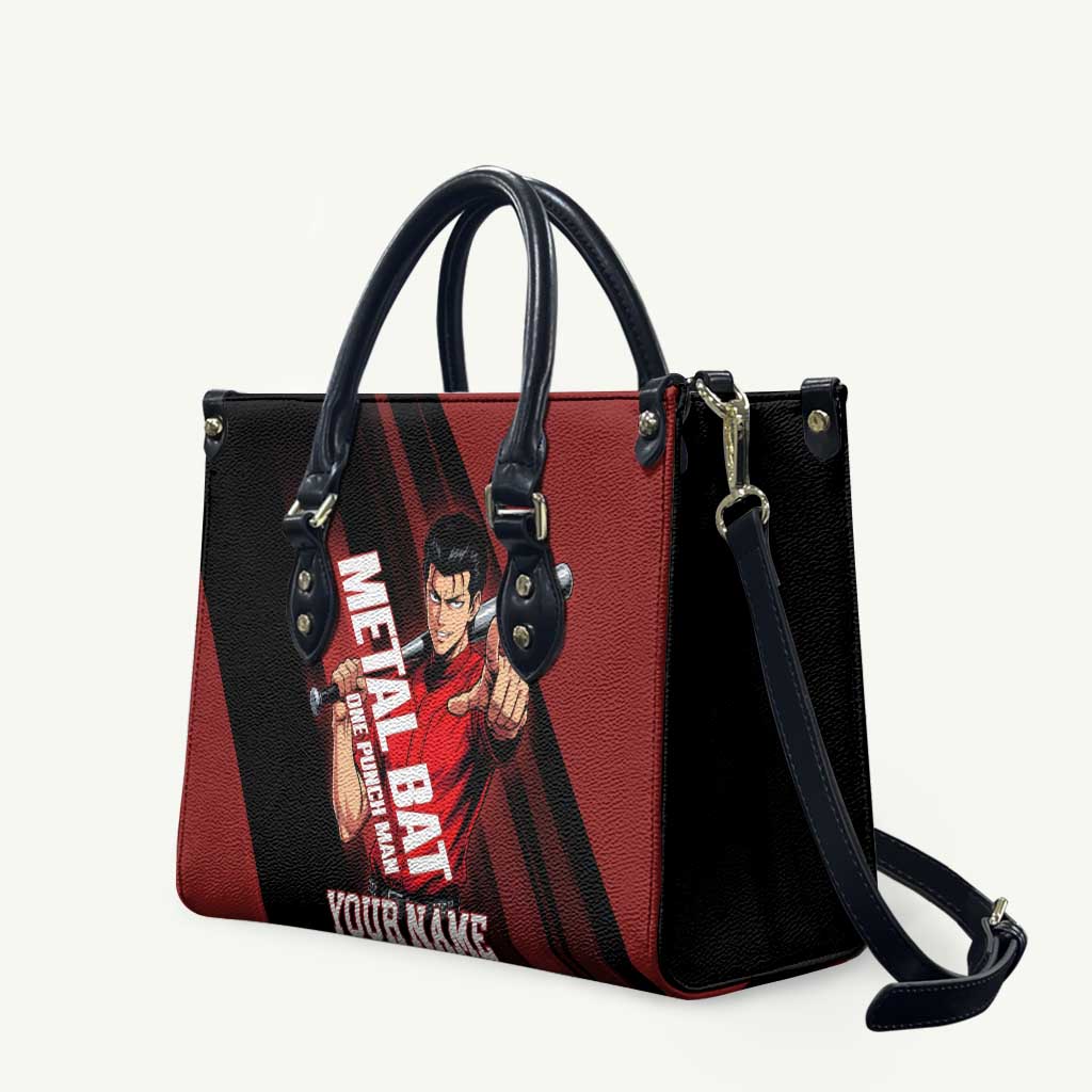 Personalized Metal Bat Leather Bag One Punch Man Baseball Crossover Design
