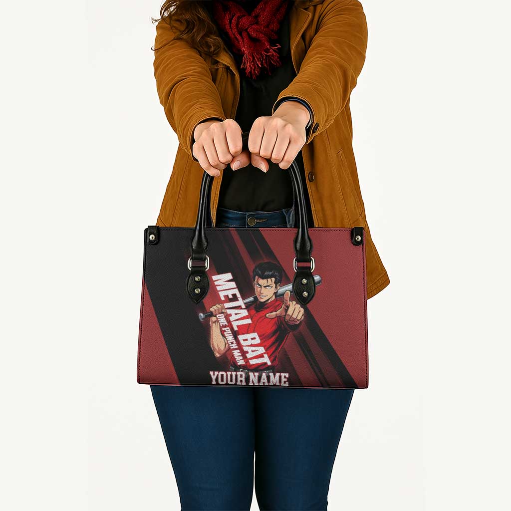 Personalized Metal Bat Leather Bag One Punch Man Baseball Crossover Design