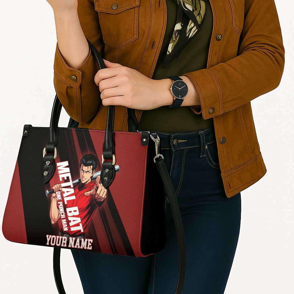 Personalized Metal Bat Leather Bag One Punch Man Baseball Crossover Design