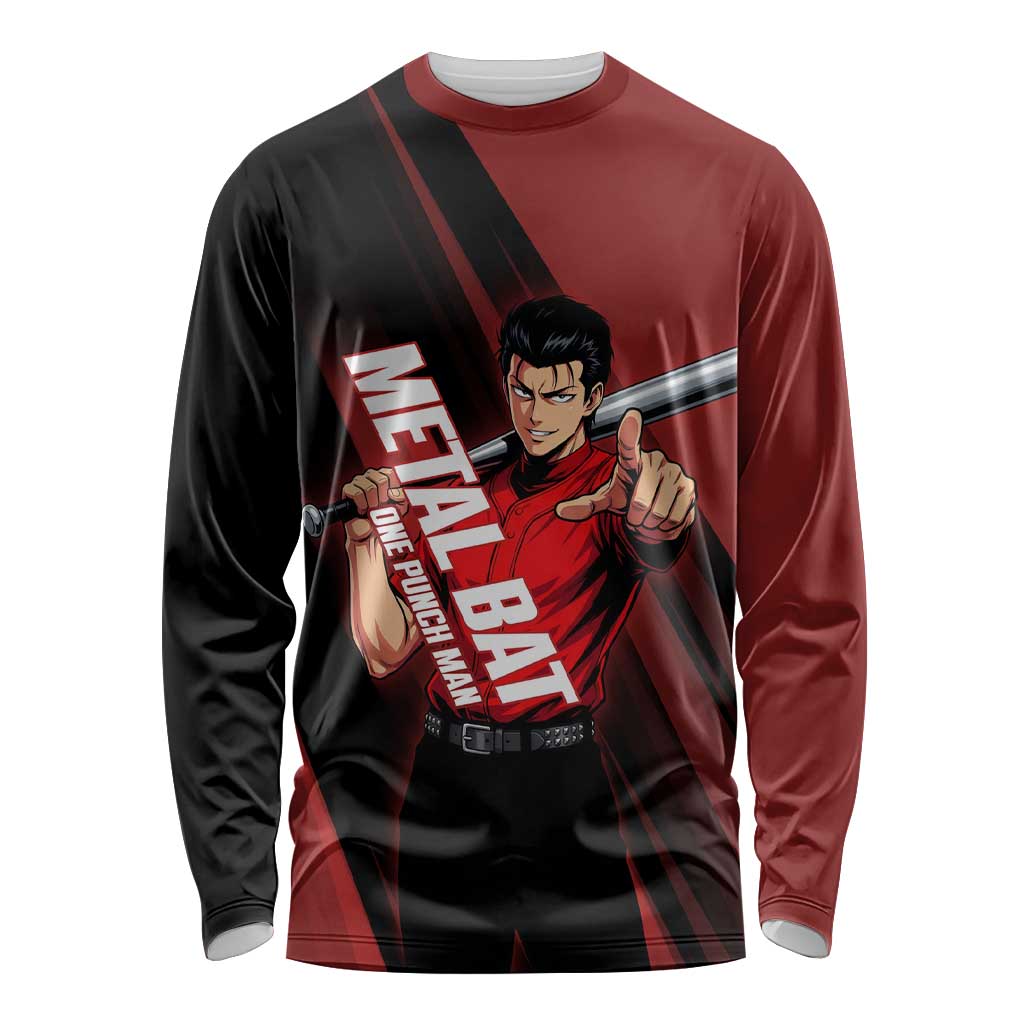 Personalized Metal Bat Long Sleeve Shirt One Punch Man Baseball Crossover Design