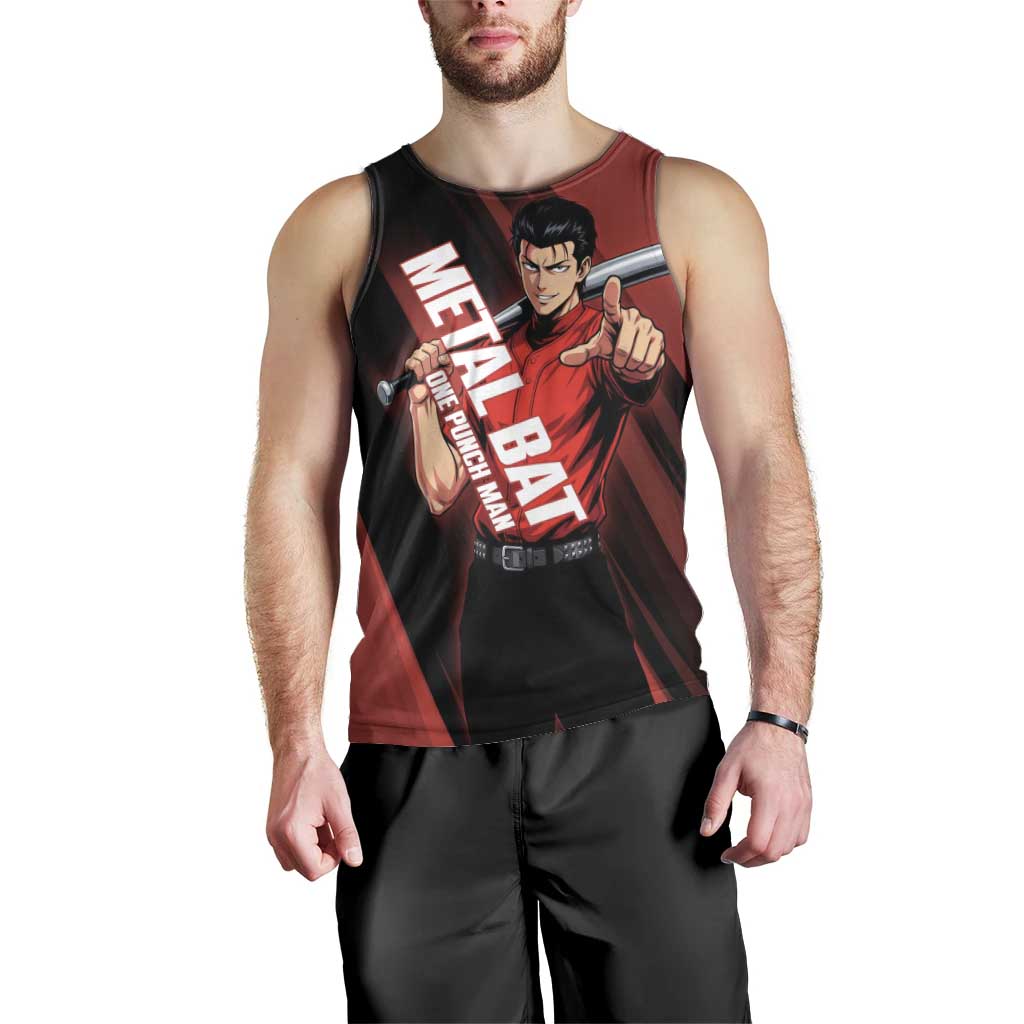Personalized Metal Bat Men Tank Top One Punch Man Baseball Crossover Design