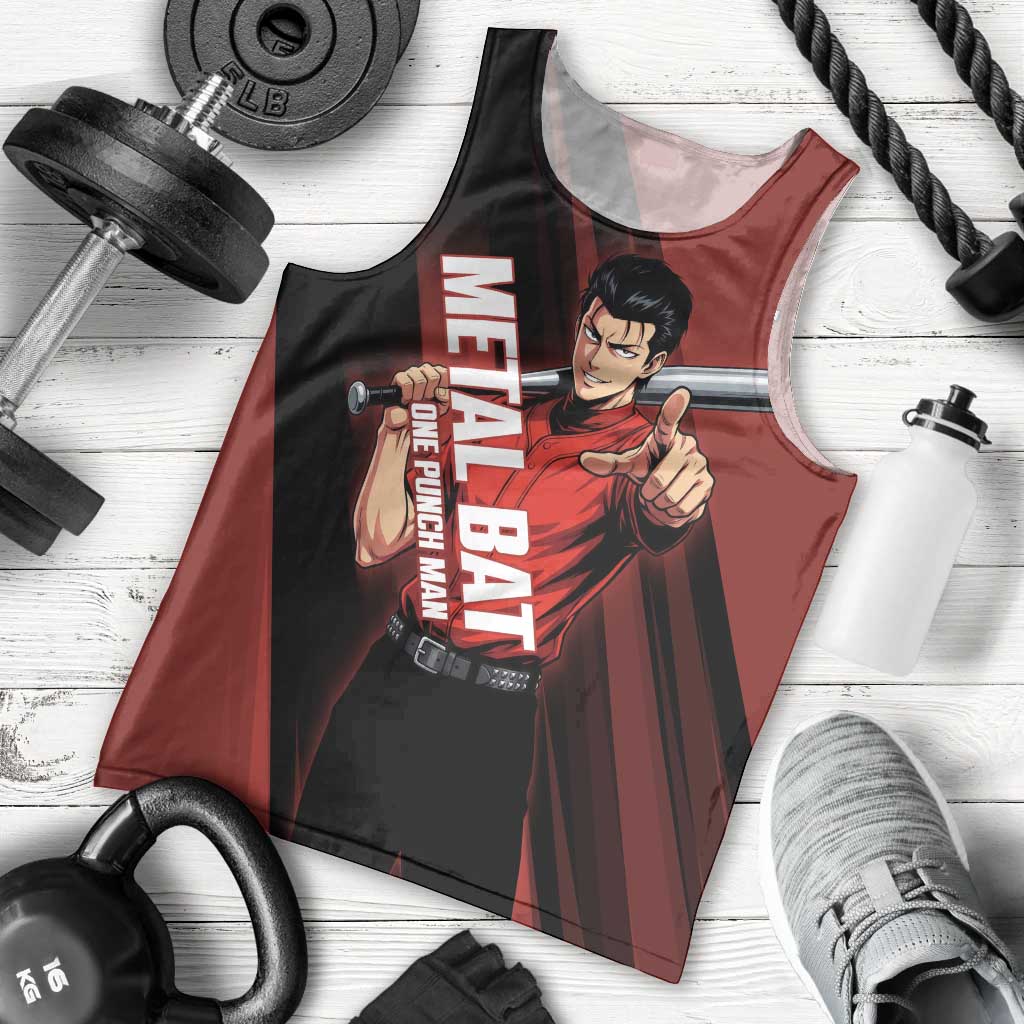 Personalized Metal Bat Men Tank Top One Punch Man Baseball Crossover Design