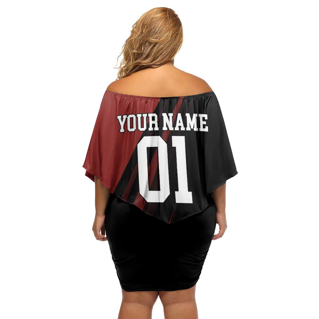 Personalized Metal Bat Off Shoulder Short Dress One Punch Man Baseball Crossover Design