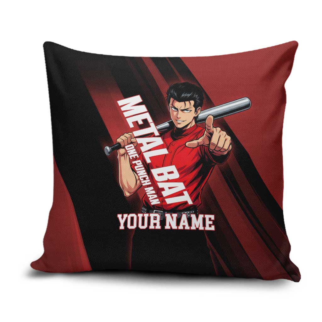 Personalized Metal Bat Pillow Cover One Punch Man Baseball Crossover Design