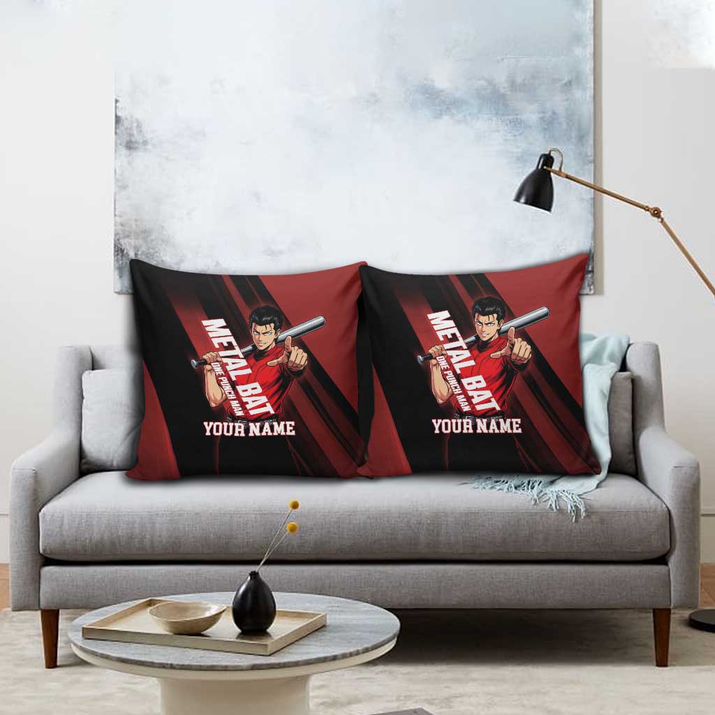 Personalized Metal Bat Pillow Cover One Punch Man Baseball Crossover Design