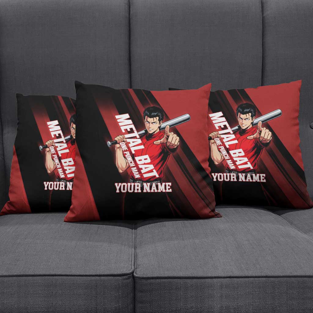 Personalized Metal Bat Pillow Cover One Punch Man Baseball Crossover Design