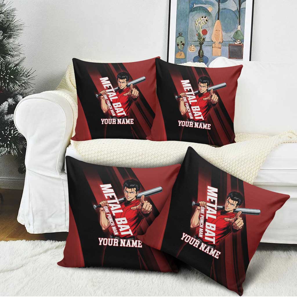Personalized Metal Bat Pillow Cover One Punch Man Baseball Crossover Design