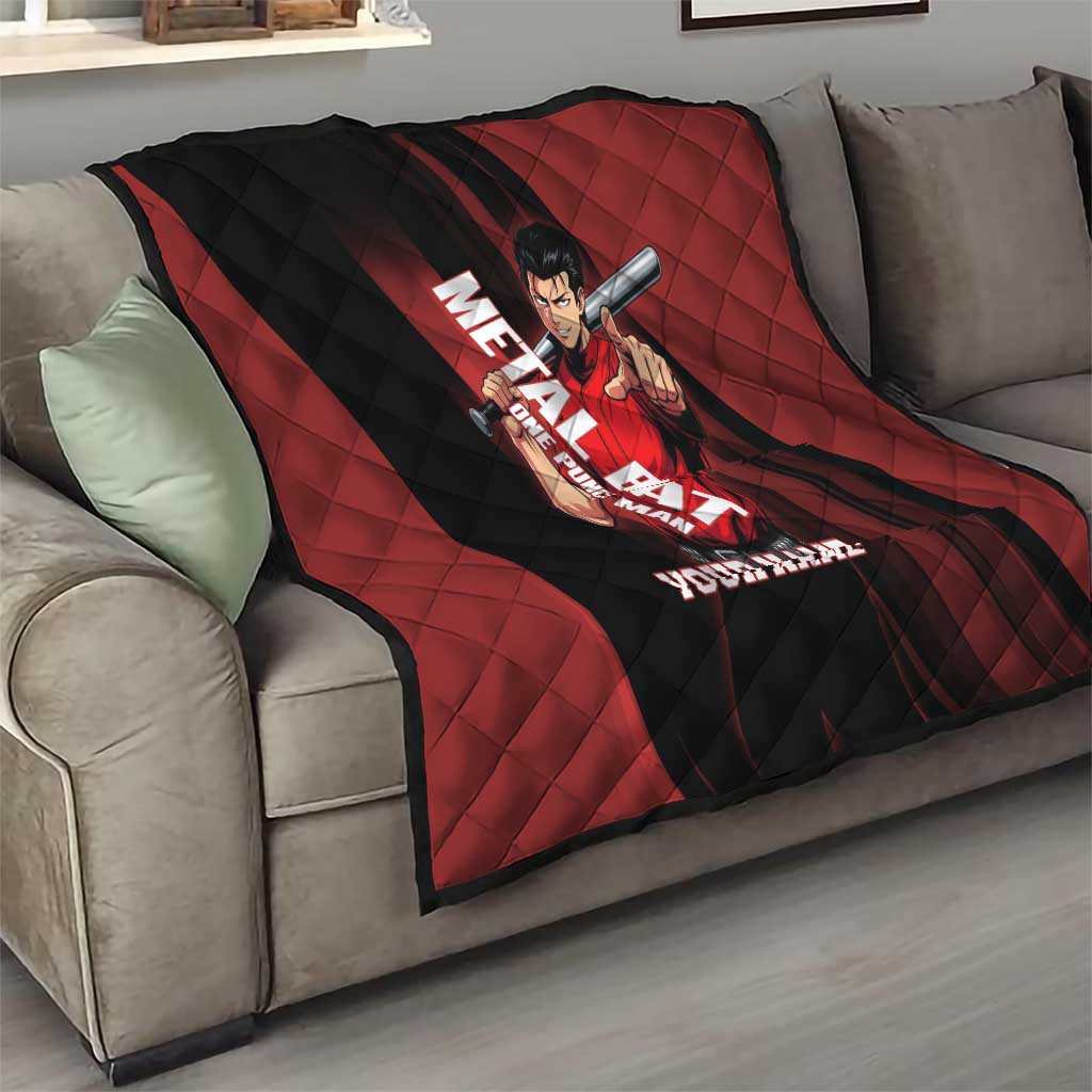 Personalized Metal Bat Quilt One Punch Man Baseball Crossover Design