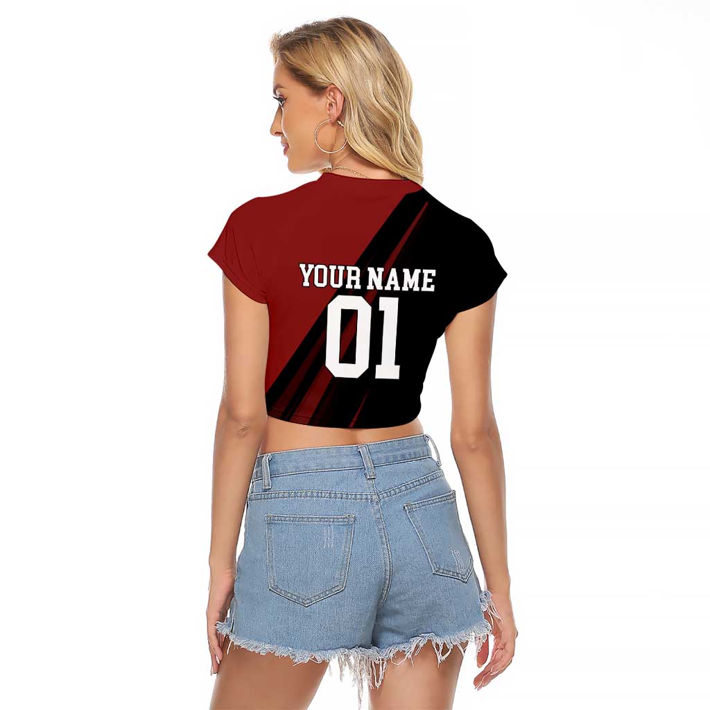 Personalized Metal Bat Raglan Cropped T Shirt One Punch Man Baseball Crossover Design